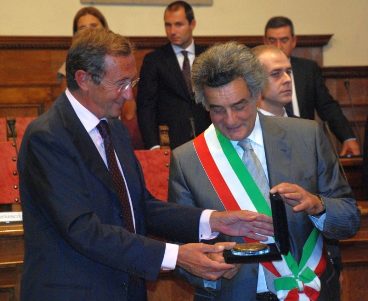 Fini ed il sindaco Fanani