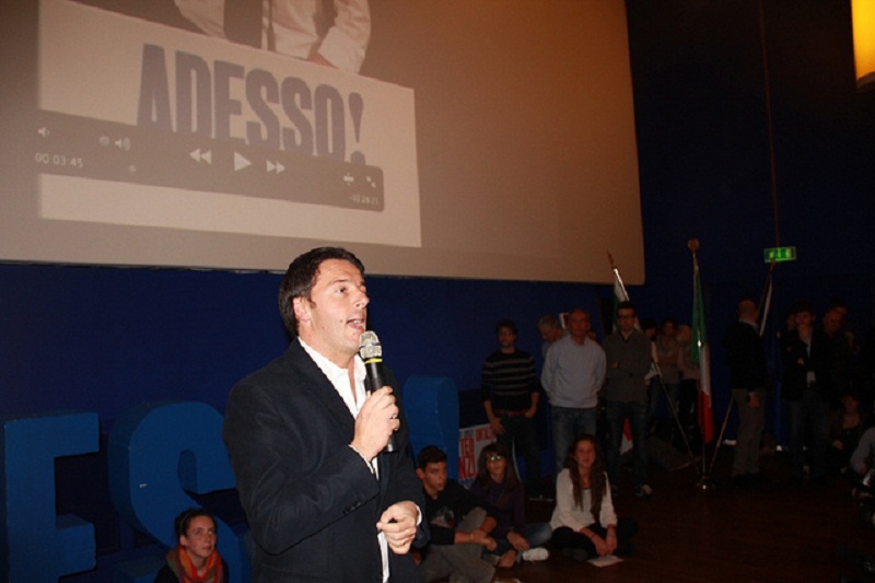 Matteo Renzi oggi a Montevarchi